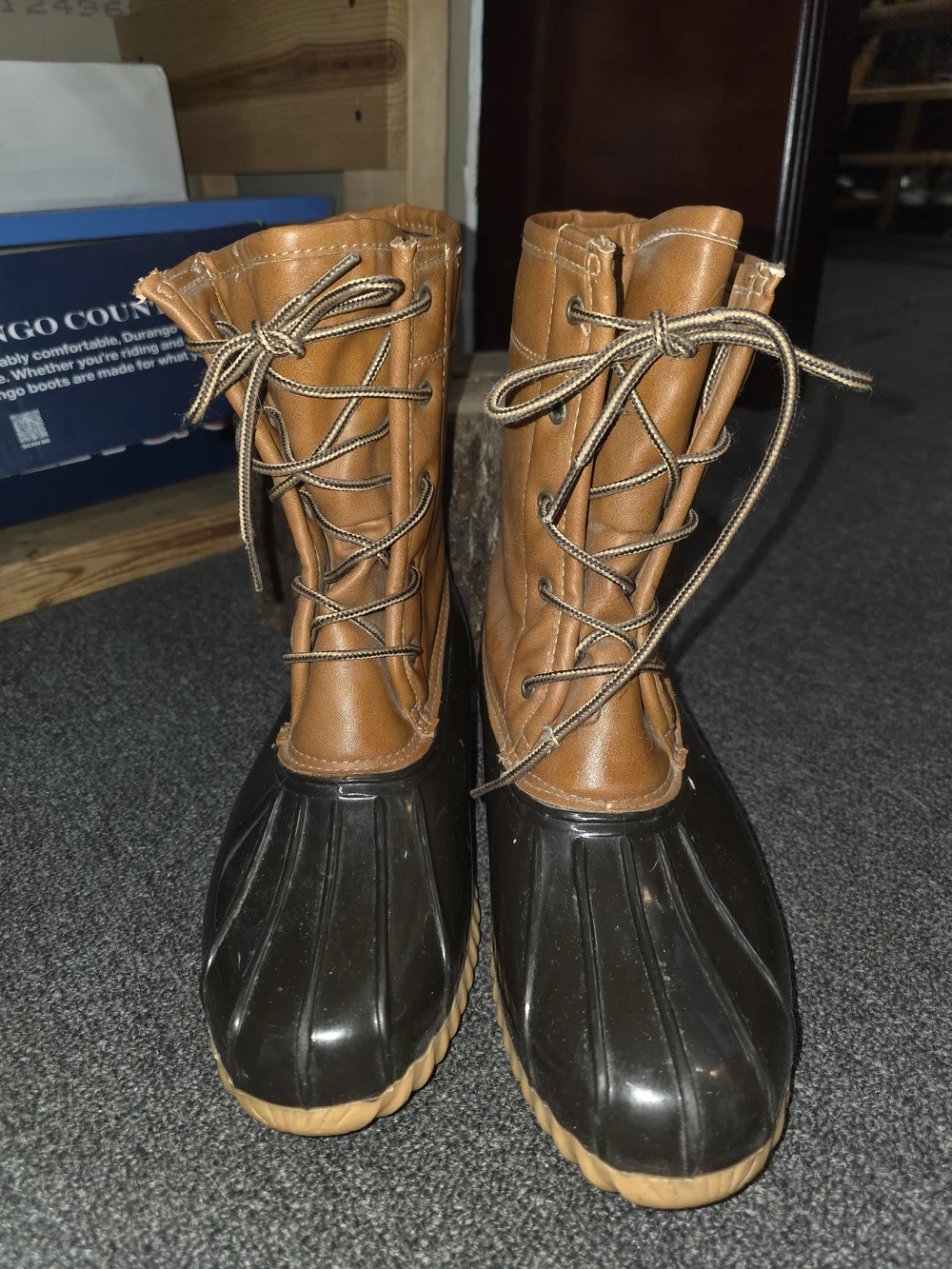 Sporto Original Women's Two-Tone Waterproof Lace-Up Duck Boots in Brown